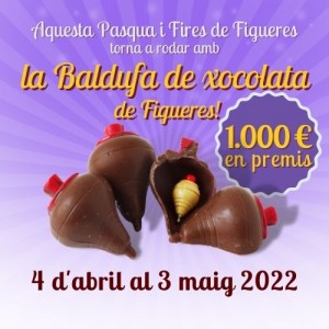 Aquesta Pasqua i Fires de Figueres 2022 torna a rodar per les pastisseries amb la baldufa de xocolata i guanya premis